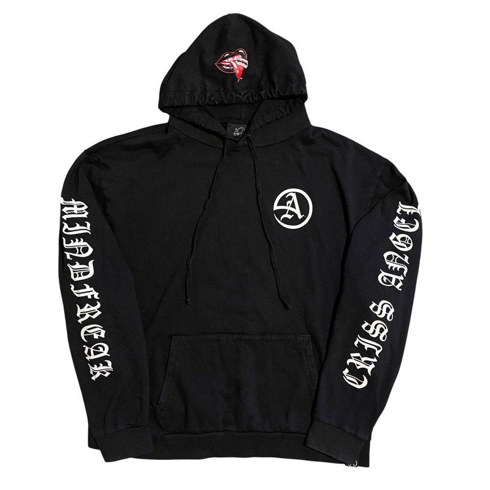 Criss Angel Mindfreak Black Label Hoodie Mens 2XL Skull Graphic Pullover Black